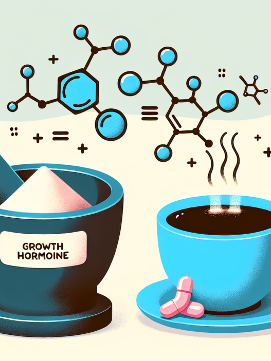 ¿Qué pasa al mezclar Hormona del crecimiento con cafeína?