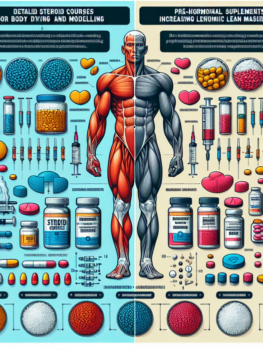 Cursos de esteroides para secado y modelado corporal (aumento de masa magra) y suplementos pre-hormonales: diferencias