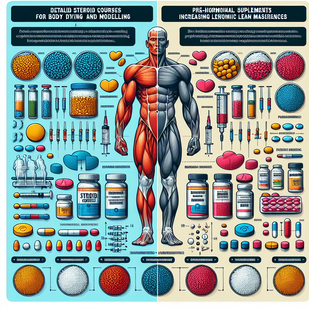 Cursos de esteroides para secado y modelado corporal (aumento de masa magra) y suplementos pre-hormonales: diferencias